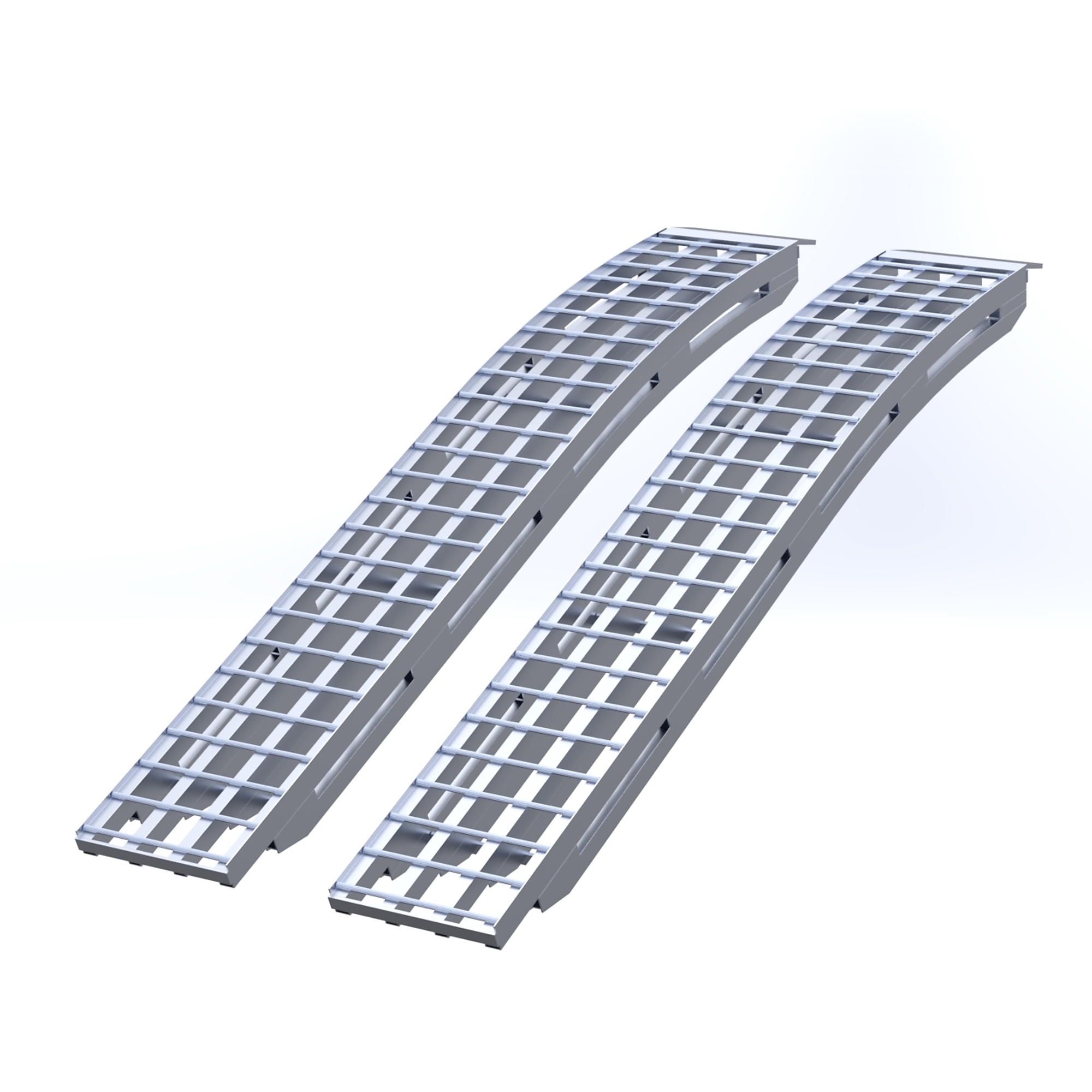 Five Star Non-Folding Arched Aluminum Loading Ramp Set, 6,500-Lb. Capacity, 7Ft. L